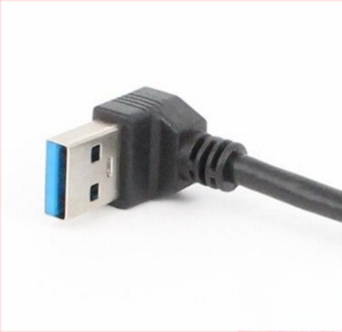 Καλώδιο επέκτασης USB, αρσενικό προς θηλυκό, γωνία 90° αριστερή, USB 3.0, κατασκευή από χαλκό