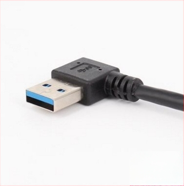 Καλώδιο επέκτασης USB, αρσενικό προς θηλυκό, γωνία 90° αριστερή, USB 3.0, κατασκευή από χαλκό