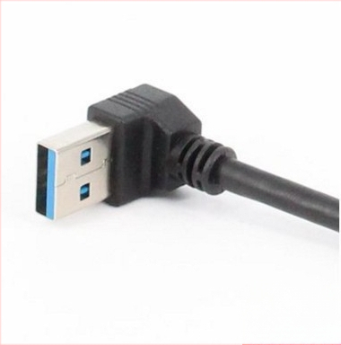 Καλώδιο επέκτασης USB, αρσενικό προς θηλυκό, γωνία 90° αριστερή, USB 3.0, κατασκευή από χαλκό