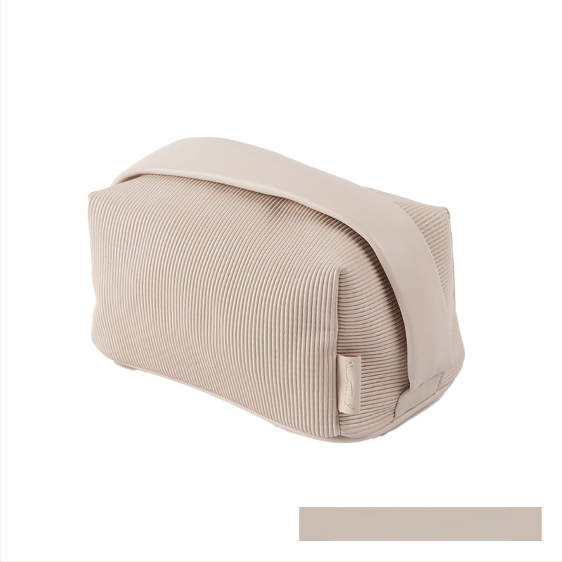 Kosmetinė rankinė su sluoksniuotu dizainu, PU oda, atspari vandeniui, poliesterio pamušalas