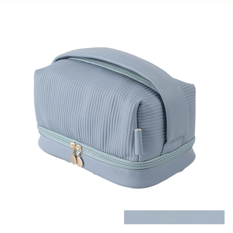 Kosmetinė rankinė su sluoksniuotu dizainu, PU oda, atspari vandeniui, poliesterio pamušalas