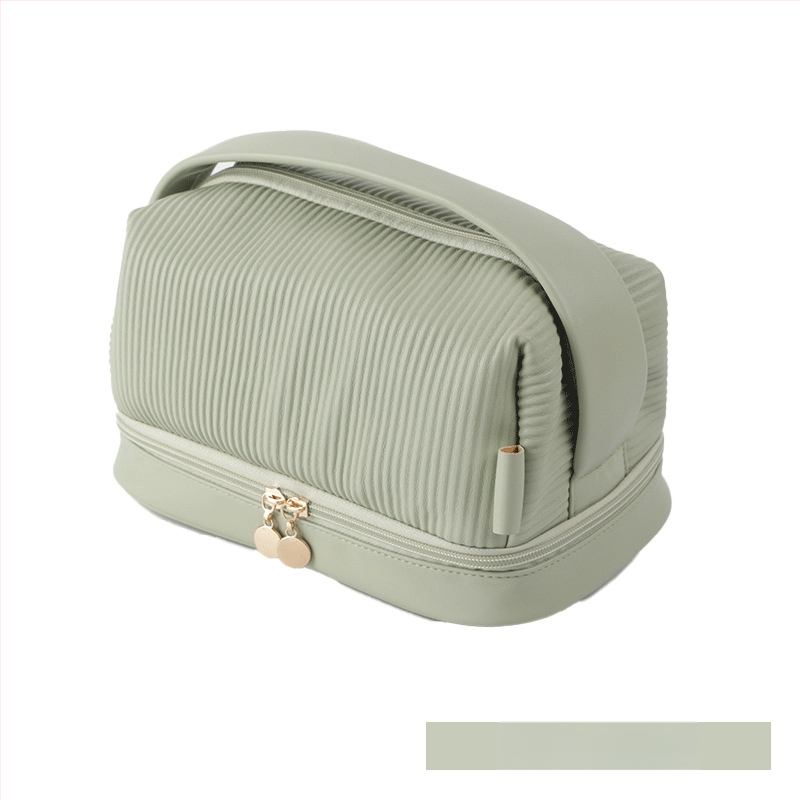 Kosmetinė rankinė su sluoksniuotu dizainu, PU oda, atspari vandeniui, poliesterio pamušalas