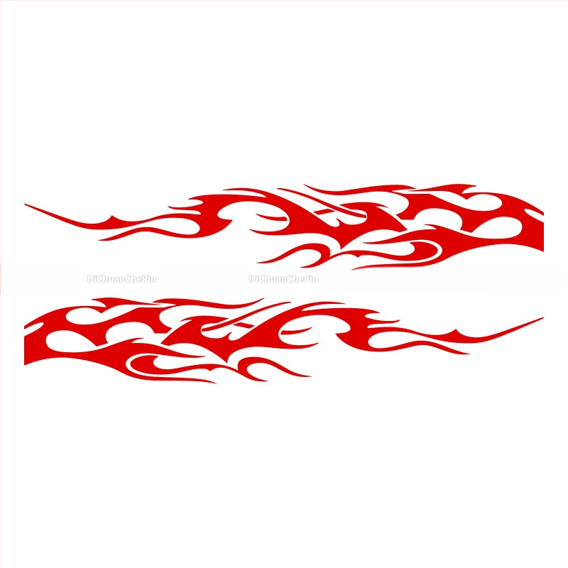 Kasusi automašīnas korpusa uzlīme – līmējoša, ģeometrisks liesmas motīvs, dekorācijai uz visas sānu puses