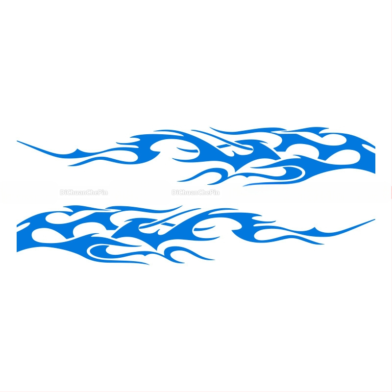 Kasusi automašīnas korpusa uzlīme – līmējoša, ģeometrisks liesmas motīvs, dekorācijai uz visas sānu puses