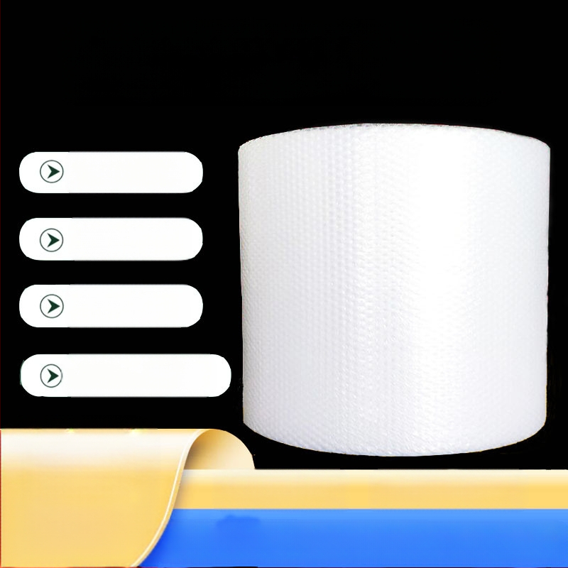 Двуслоен прозрачен балонен филм за опаковки; PE материал, удебелен двустранен филм; балонна обвивка включена; без печат на лого