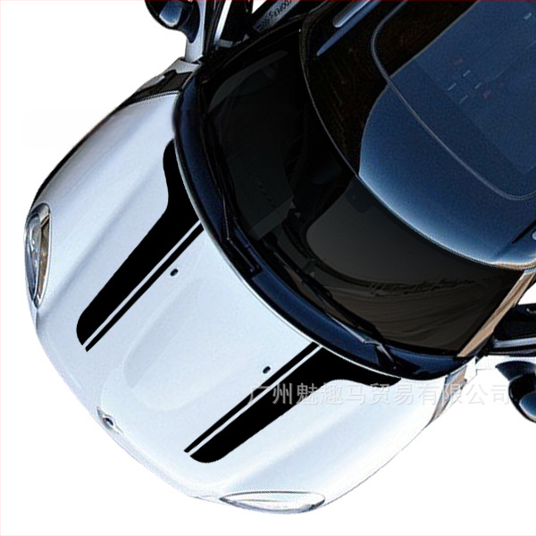 BMW MINI kapotes uzlīme ar ziedu dizainu, daudzveidīgs stil (Materiāls: papīrs; Līme: stipra; Zīmols: Charming Fun Horse)