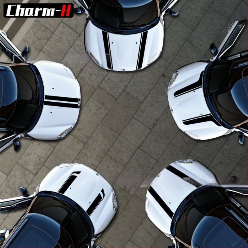 Стикер за капак на BMW MINI с флорален дизайн, разнообразен стил (Материал: хартия; Залепване: силно; Марка: Charming Fun Horse)
