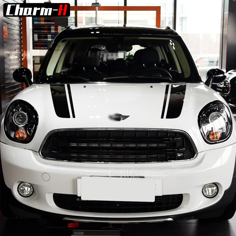 BMW MINI kapotes uzlīme ar ziedu dizainu, daudzveidīgs stil (Materiāls: papīrs; Līme: stipra; Zīmols: Charming Fun Horse)