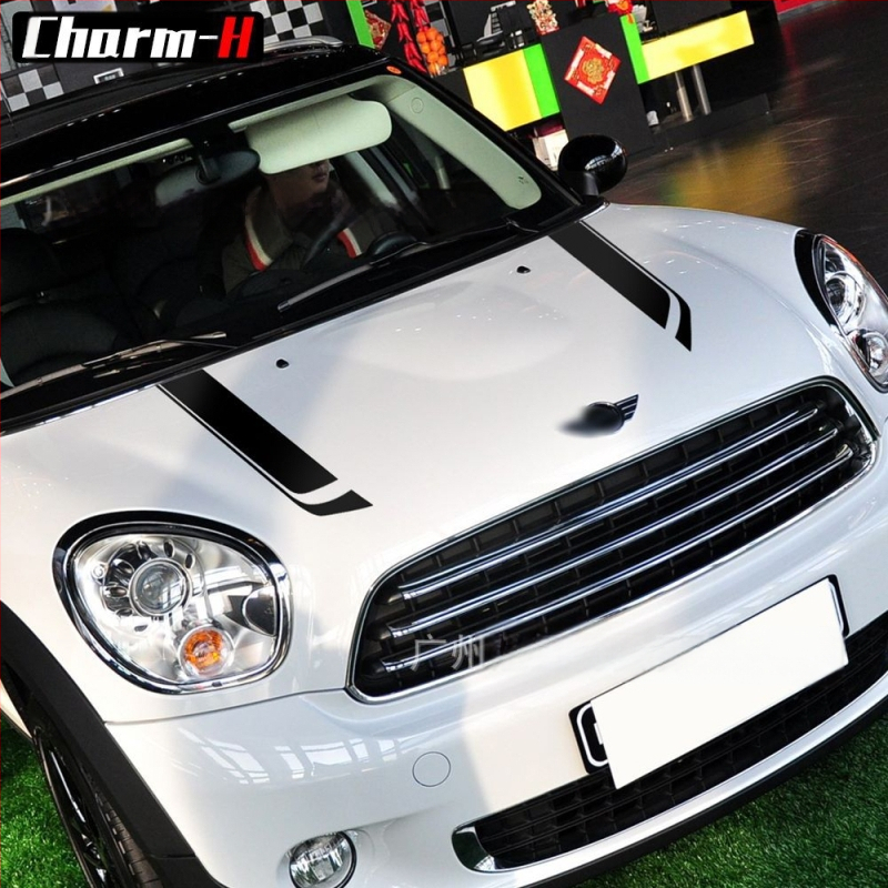 BMW MINI kapotes uzlīme ar ziedu dizainu, daudzveidīgs stil (Materiāls: papīrs; Līme: stipra; Zīmols: Charming Fun Horse)