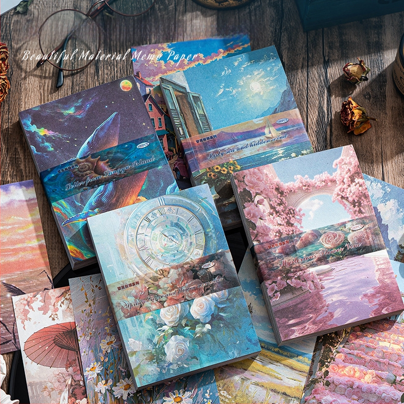 Βιντάζ Χαρτί Φόντου για Κολάζ σε Ημερολόγιο – μη Κολλητικό, Στυλ: Paper Bricks, Μάρκα Lanyu