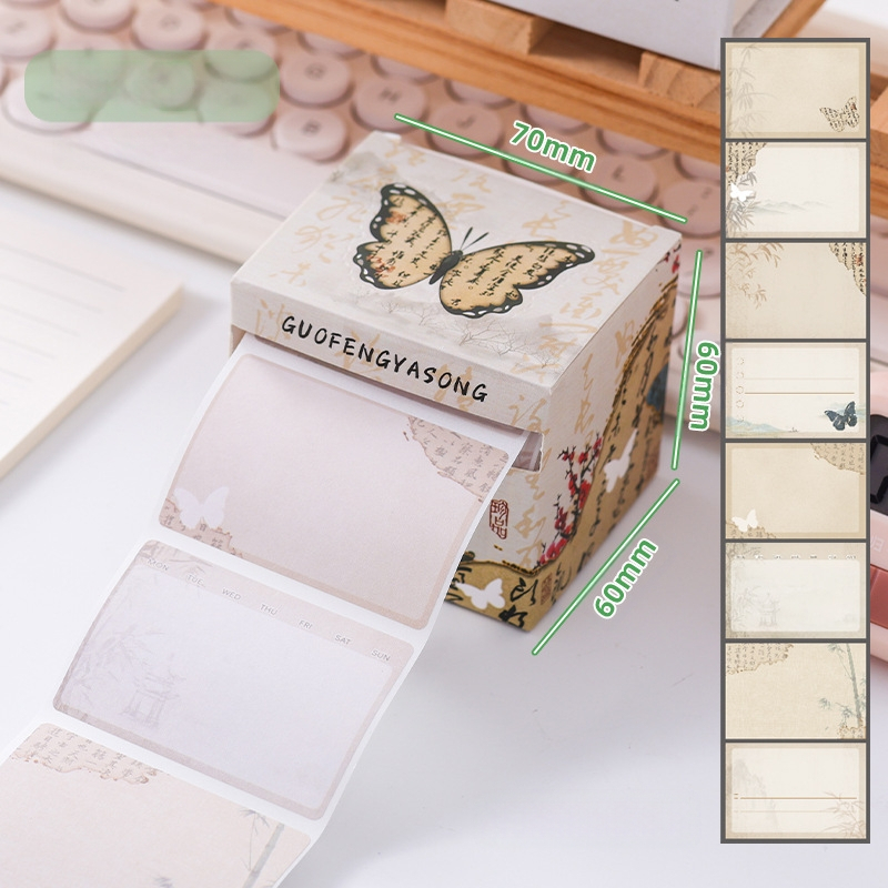 Panda tematikos lipnios užrašų lapeliai su ištraukiamu dizainu, plyšta, 120 vidinių puslapių, prekinis ženklas Yisen