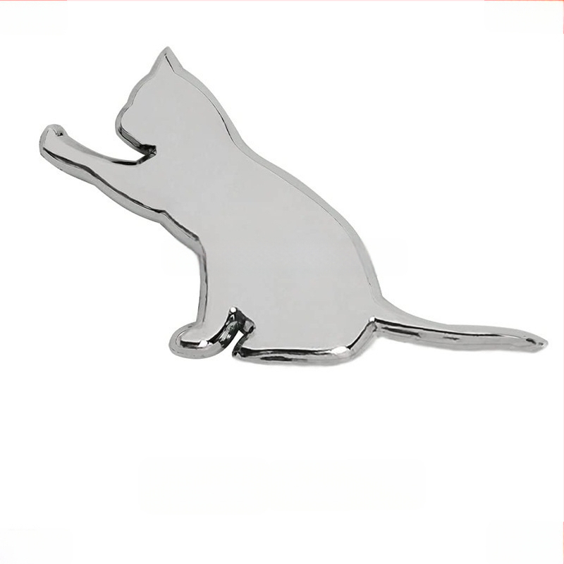 3D auto uzlīme ar kaķi – aizmugurējais un sānu emblēma, uzstādīšana ar sūkņa uzgali, radošs trijstūra loga dekors