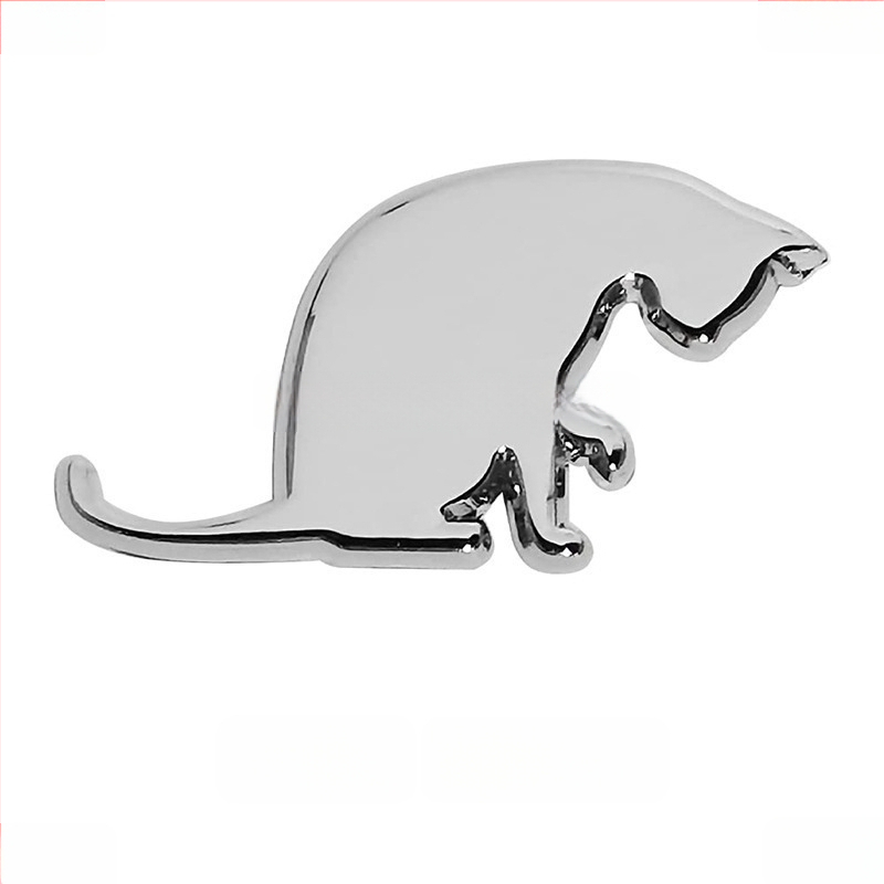 3D auto uzlīme ar kaķi – aizmugurējais un sānu emblēma, uzstādīšana ar sūkņa uzgali, radošs trijstūra loga dekors