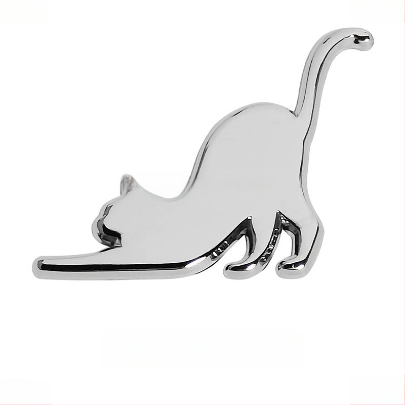 3D auto uzlīme ar kaķi – aizmugurējais un sānu emblēma, uzstādīšana ar sūkņa uzgali, radošs trijstūra loga dekors