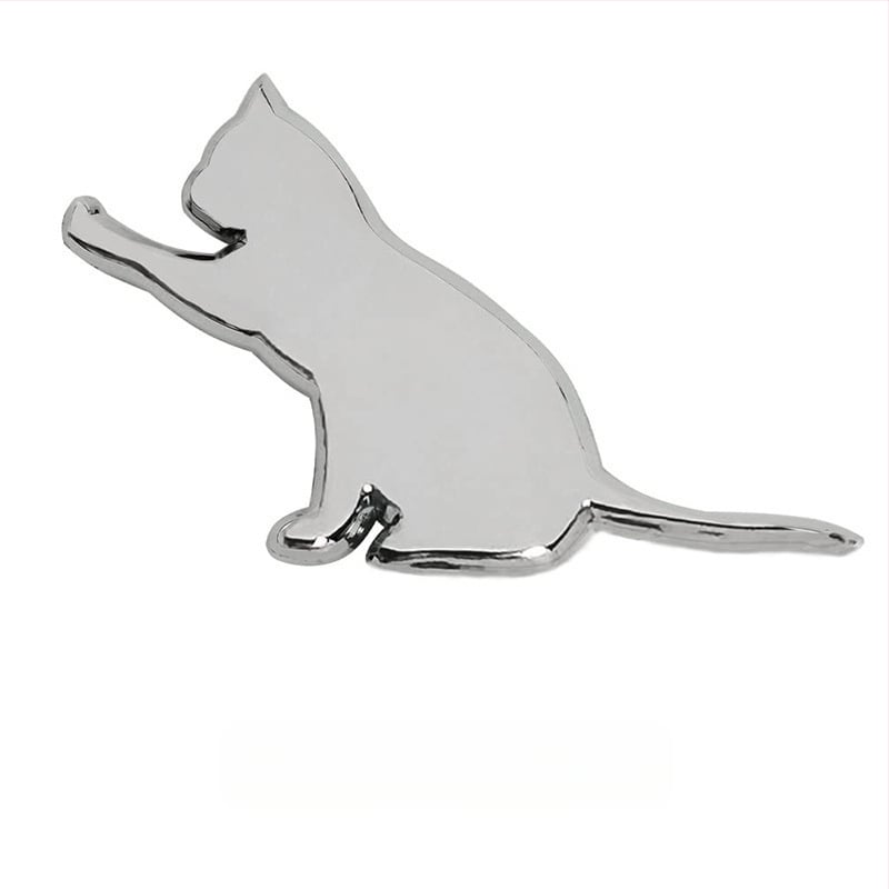 3D auto uzlīme ar kaķi – aizmugurējais un sānu emblēma, uzstādīšana ar sūkņa uzgali, radošs trijstūra loga dekors