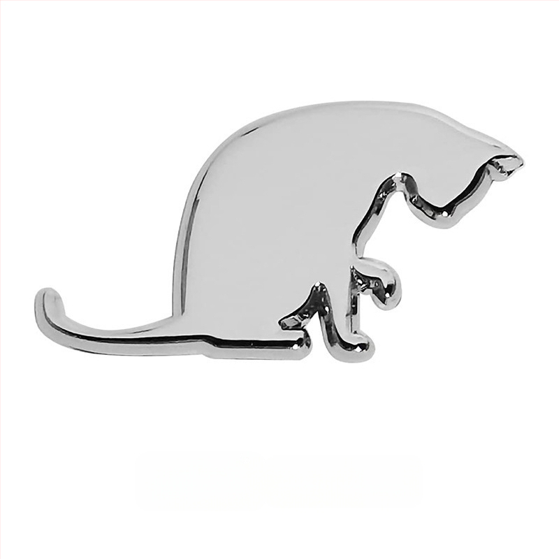 3D auto uzlīme ar kaķi – aizmugurējais un sānu emblēma, uzstādīšana ar sūkņa uzgali, radošs trijstūra loga dekors