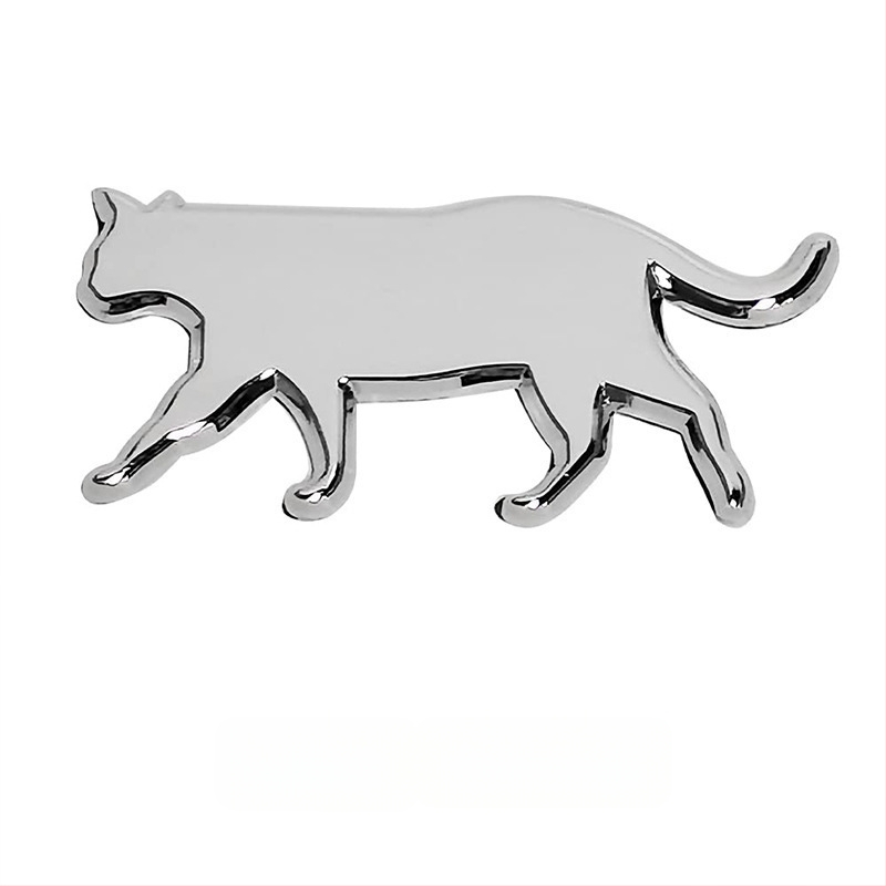 3D auto uzlīme ar kaķi – aizmugurējais un sānu emblēma, uzstādīšana ar sūkņa uzgali, radošs trijstūra loga dekors