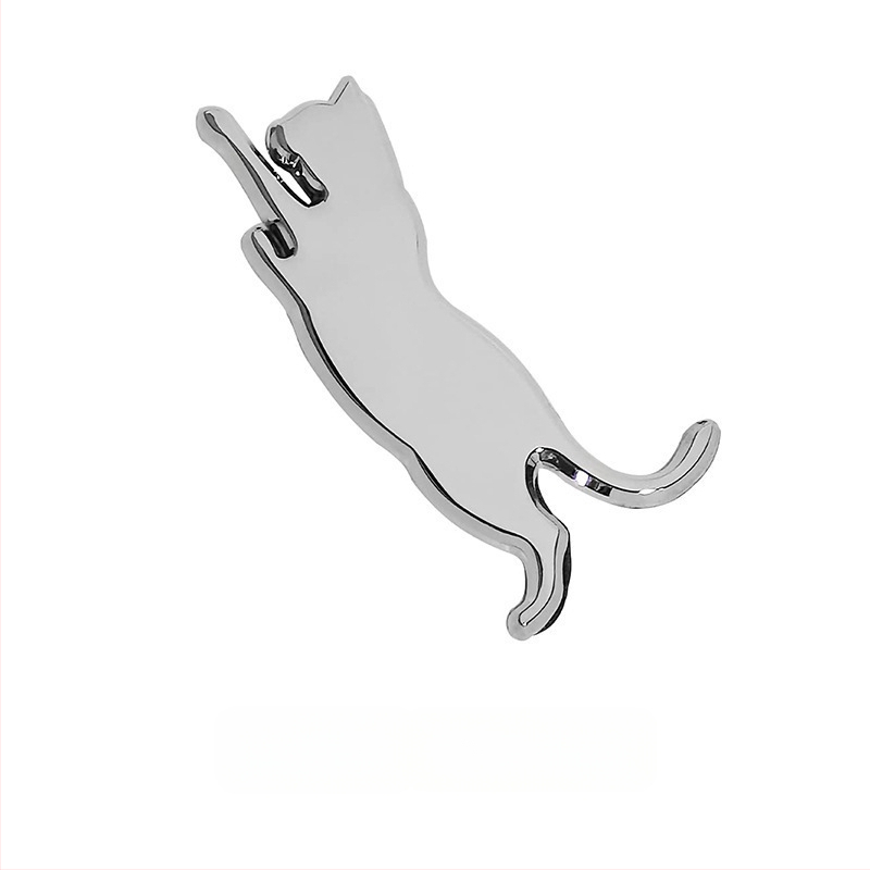 3D auto uzlīme ar kaķi – aizmugurējais un sānu emblēma, uzstādīšana ar sūkņa uzgali, radošs trijstūra loga dekors