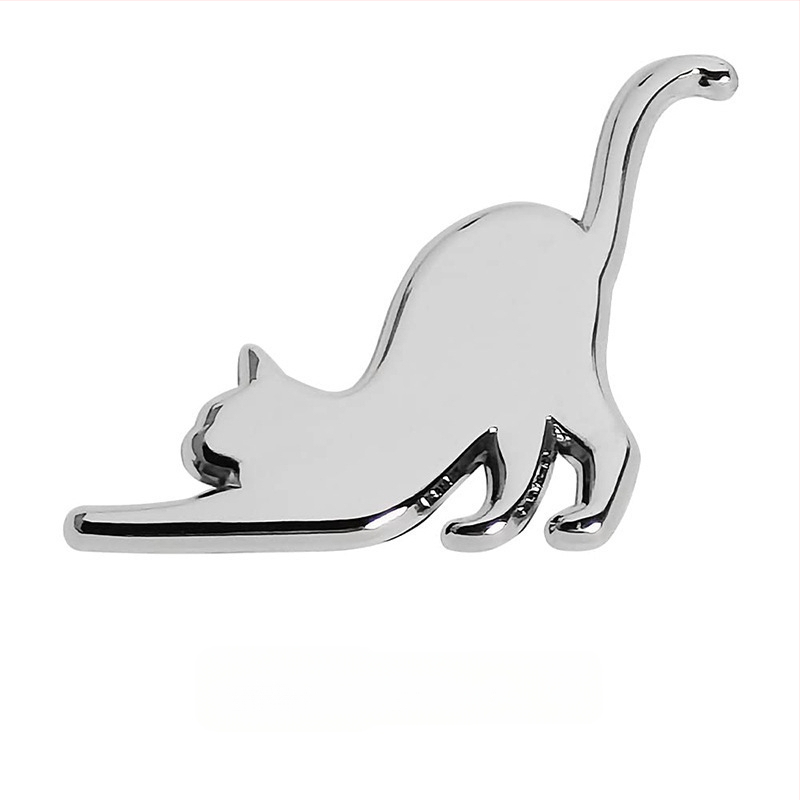 3D auto uzlīme ar kaķi – aizmugurējais un sānu emblēma, uzstādīšana ar sūkņa uzgali, radošs trijstūra loga dekors