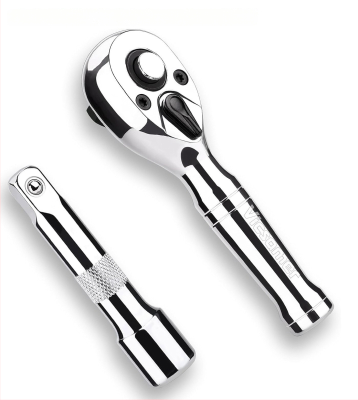 Глава за трещотков ключ, хромована стомана, хромирано покритие