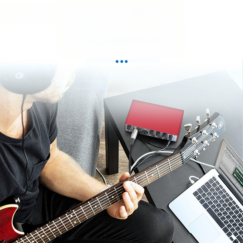 Външна професионална USB звукова карта – без драйвери, за жив запис и караоке, настройване на звука (Модел MD22; Захранване: 0; Лансирана: 2022)