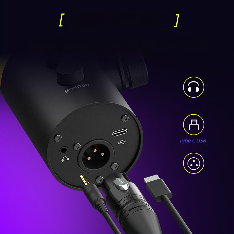 NV7 RGB Gaming USB/XLR δυναμικό μικρόφωνο για ζωντανές μεταδόσεις, ηχογράφηση και καραόκε — καρδιοειδές, Ασύρματο συμβατό, SNR ≥ 100 dB