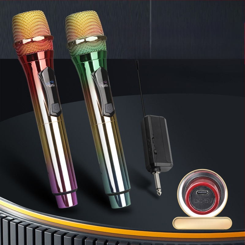 Ασύρματο μικρόφωνο καραόκε για σκηνή, μοντέλο W78, εύρος 100 Hz-20 kHz, SNR >=75 dB, αυτονομία 6-8 ωρών, 2000-4000 mAh μπαταρία