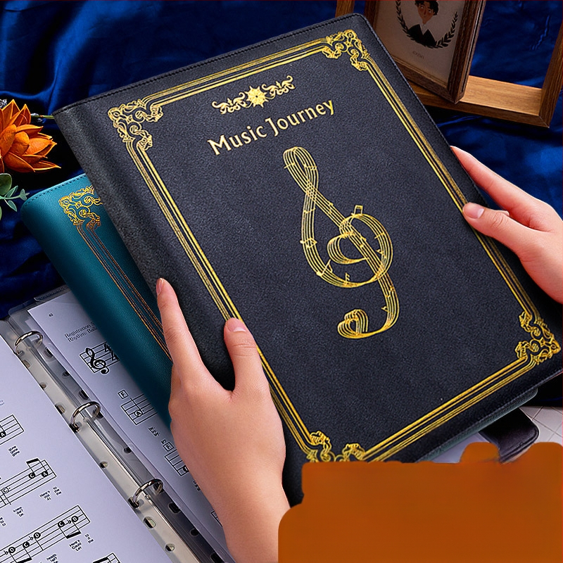 Хенгсин кожен клип за нотни листове, модел Music Score-01, еднолентов щипков механизъм, A4 съвместим