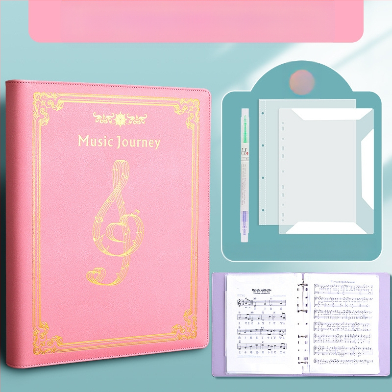 Хенгсин кожен клип за нотни листове, модел Music Score-01, еднолентов щипков механизъм, A4 съвместим