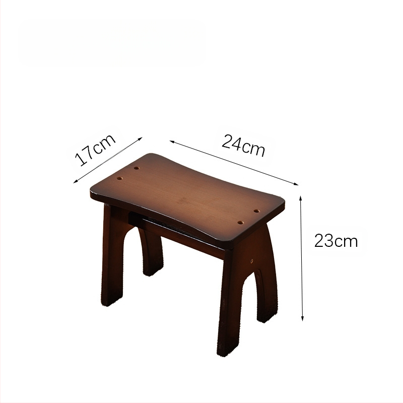 Детска бамбукова пейка – модерен минималистичен квадратен табурет, фабрично производство