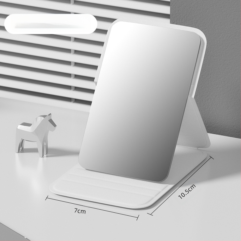 Sulankstomas veidrodėlis makiažui – stačiakampis, kompaktiškas, aliuminio lęšis, rėmas PU/PS/PVC