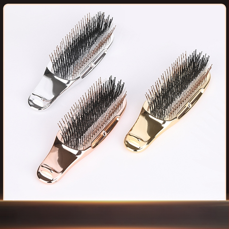 Plaukų šukė su ABS elektroplėtos korpusu; nailono adatų; meridijanų masažas; galvos odos valymas; drėgnas ir sausas naudojimas; nešiojama