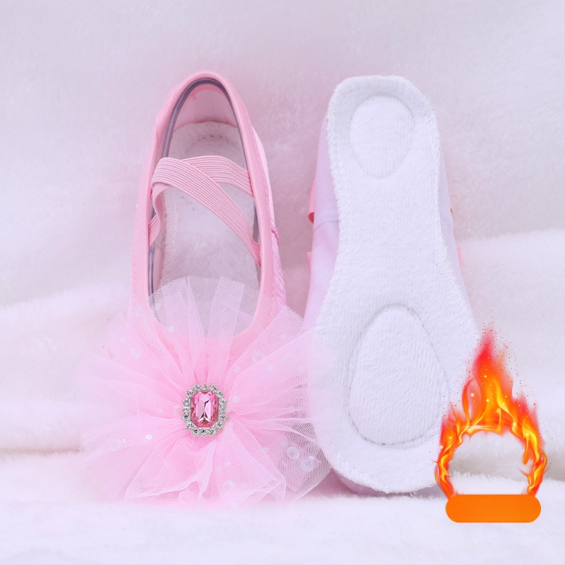 Meitenēm baleta kurpes ar mīkstu zoli – vieglas, elpojošas bērnu deju kurpes baletam