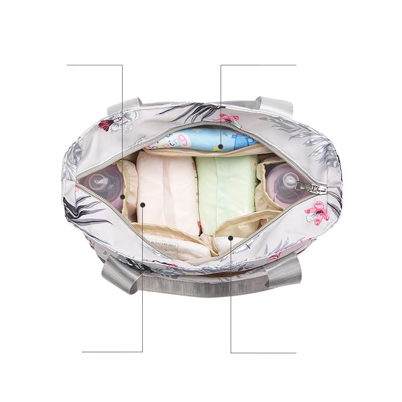 Borui Beijia Τσάντα μαμάς και μωρού – Αδιάβροχη από Oxford ύφασμα, σακίδιο με καμπύλο ιμάντα ώμου, επένδυση πολυεστέρα