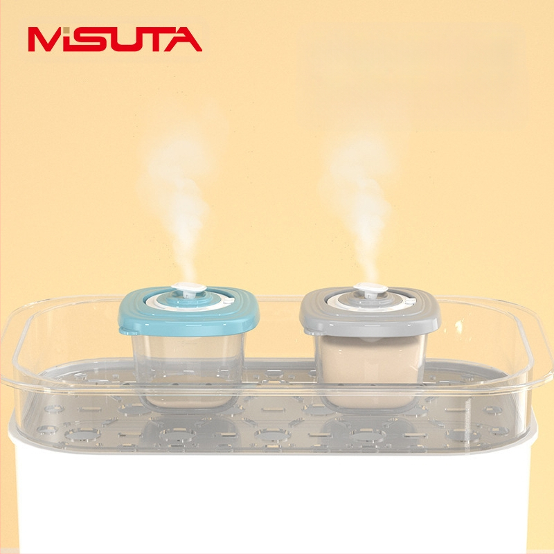 MISUTA Chrono laiko maitinanimo dėžutė – 6 vnt, PP indų rinkinys su skyriais, tinkama kūdikiams nuo 3 mėnesių