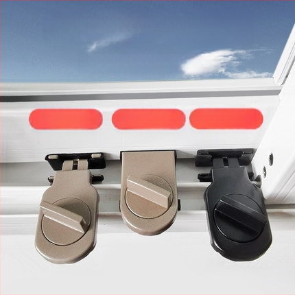 Κλειδαριά παραθύρου συρόμενου με προστασία για παιδιά - Μοντέλο E96-1, κράμα αλουμινίου + πλαστικό, για πόρτες και παράθυρα, μοντέρνος μινιμαλιστικός σχεδιασμός