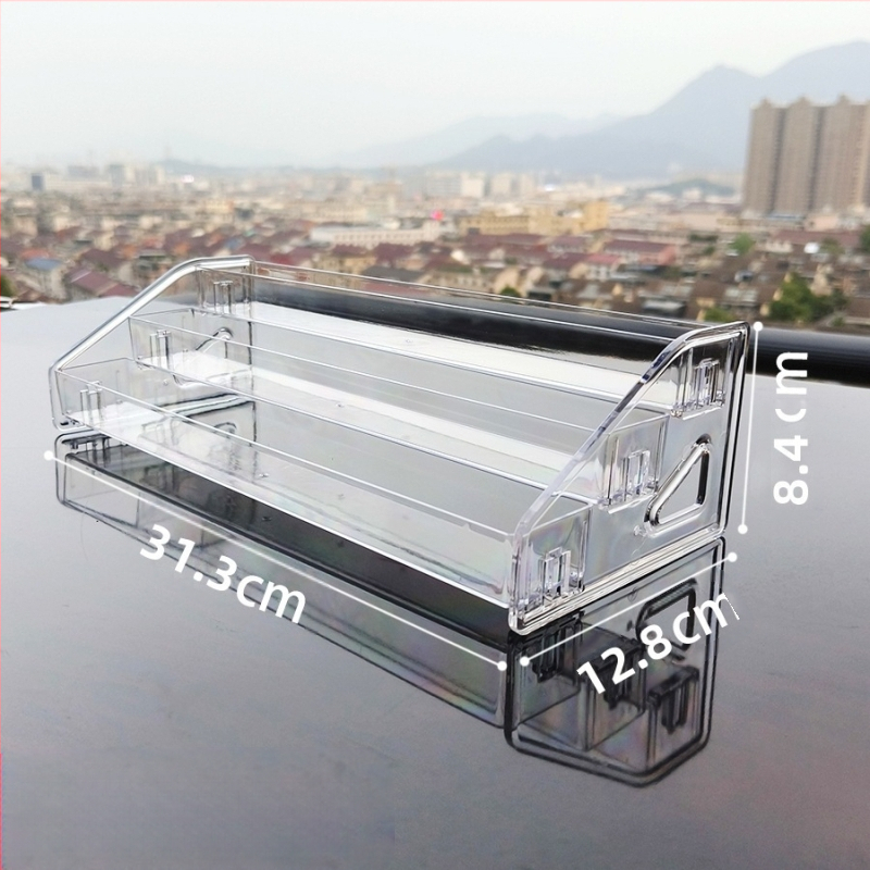 Настолен прозрачен акрилен дисплей за грим с три слоя или повече, за устни, лак за нокти и грижа за кожата
