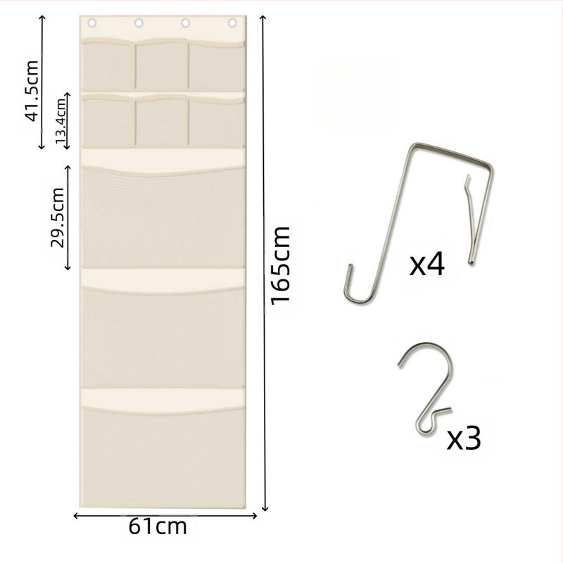 Zhen Hao A012 Чанта за съхранение на играчки със 9 отделения, стенна закачалка, от оксфордски плат и мрежест плат за плюшени кукли