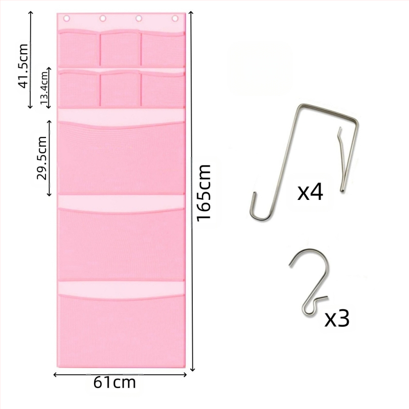 Zhen Hao A012 Чанта за съхранение на играчки със 9 отделения, стенна закачалка, от оксфордски плат и мрежест плат за плюшени кукли