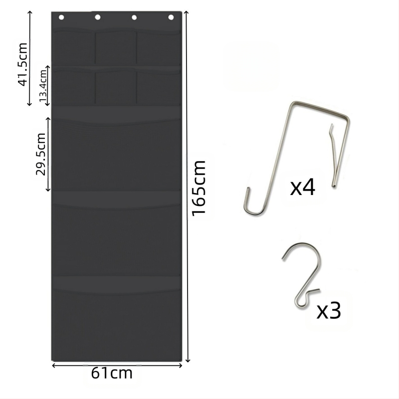 Zhen Hao A012 Чанта за съхранение на играчки със 9 отделения, стенна закачалка, от оксфордски плат и мрежест плат за плюшени кукли