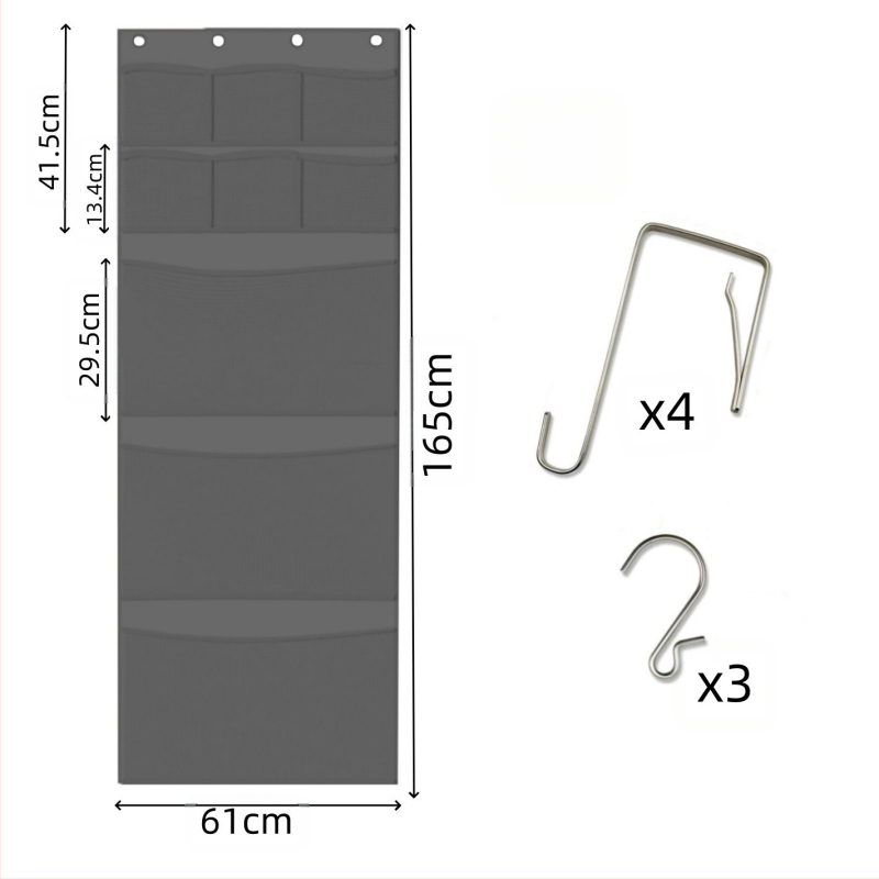 Zhen Hao A012 Чанта за съхранение на играчки със 9 отделения, стенна закачалка, от оксфордски плат и мрежест плат за плюшени кукли