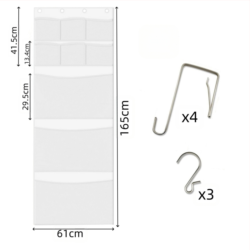 Zhen Hao A012 Чанта за съхранение на играчки със 9 отделения, стенна закачалка, от оксфордски плат и мрежест плат за плюшени кукли