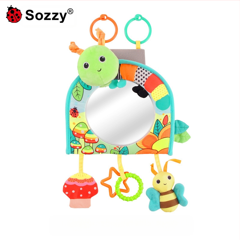 Plišana viseća igračka za stražnje ogledalo automobila za bebe (0–3 godine) – umirujuća igračka