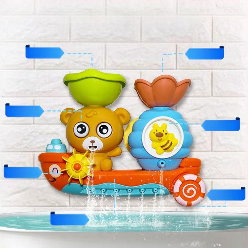 Lāča ūdens kravas automašīna – vannas rotaļlieta ūdens spēlēm, ABS, 4–6 gadi, Chenghai, Ķīna