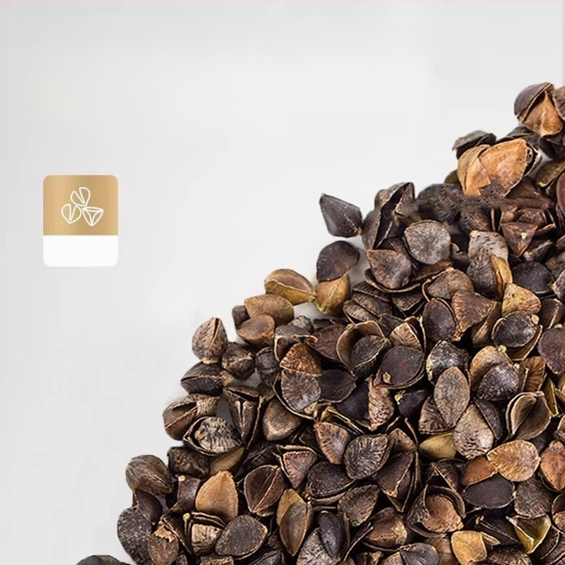 Grikšķu spilvens ar cietu kodolu kakla aizsardzībai, pildījums no grikšķiem, 100% kokvilnas pārvalks, taisnstūra forma, vienai personai, iekļauts spilvena pārvalks