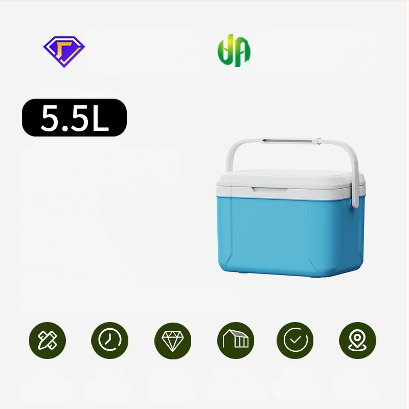 5L nešiojamas automobilio šaldytuvo dėžutė, izoliuota, skirta lauko kempingams ir piknikams, greitas aušinimas ir ledo išsaugojimas