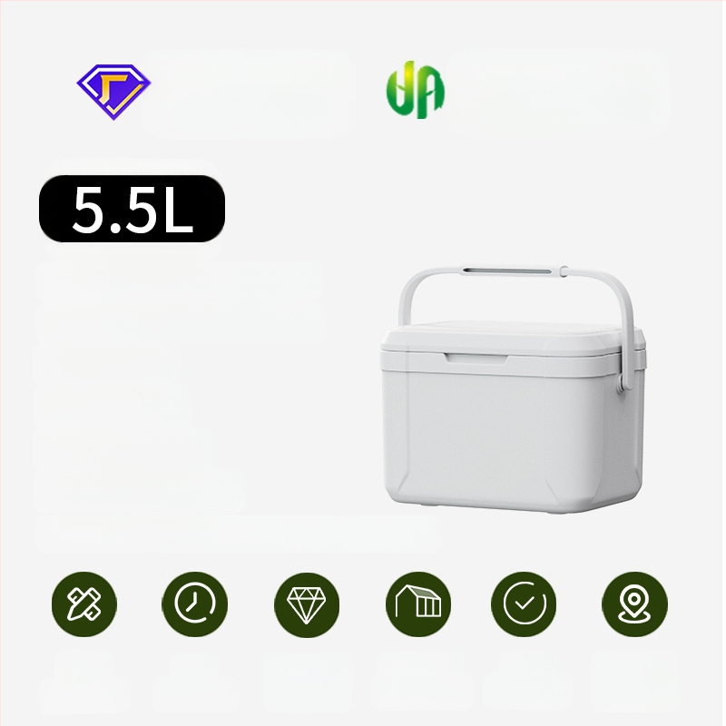 5L nešiojamas automobilio šaldytuvo dėžutė, izoliuota, skirta lauko kempingams ir piknikams, greitas aušinimas ir ledo išsaugojimas