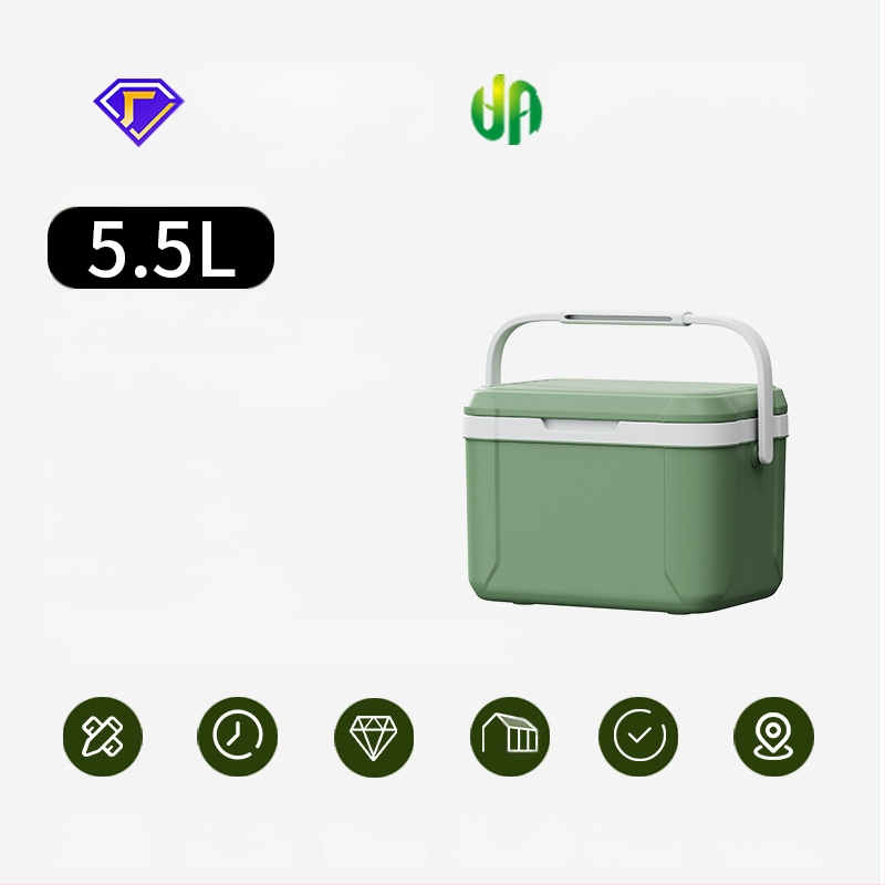 5L nešiojamas automobilio šaldytuvo dėžutė, izoliuota, skirta lauko kempingams ir piknikams, greitas aušinimas ir ledo išsaugojimas