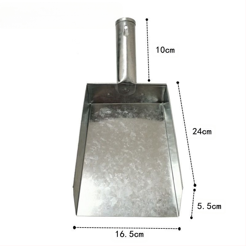 Plokščio dugno kruopoms ir miltams šaukštas, storintas virtuvės įrankis