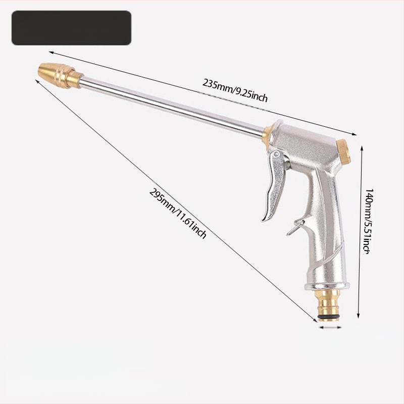 Κηπουρικό πιστόλι νερού υψηλής πίεσης με brushless κινητήρα, ακροφύσιο από κράμα ηλεκτροπλατινοποιημένο, λειτουργία επαναλαμβανόμενου ποτίσματος, κατάλληλο για πλύσιμο αυτοκινήτων